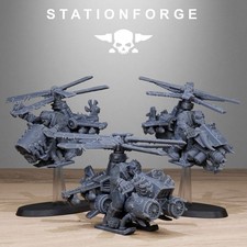 Orkaz Deff Helicoptas Station Forge Licensed 3D Printed Miniatures