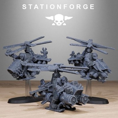 Orkaz Deff Helicoptas | Station Forge | Licensed 3D Printed Miniatures