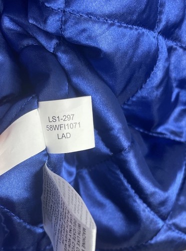 Giacca raso starter Los Angeles Dodgers foderata a scatto uomo 3XL blu cucito MLB EUC - Foto 11 di 11