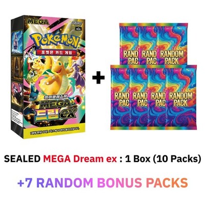 Pokemon Cards Mega Dream ex Booster Box FACTORY SEALED Korean (+7