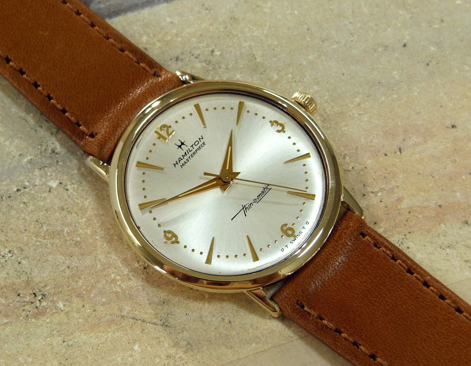 1970's Vintage HAMILTON THIN-O-MATIC , Stunning SILVER Dial, Serviced, WARRANTY image 5