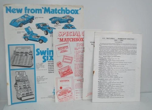 GENUINE 1971 MATCHBOX ADVERT / US MATCHBOX COLLECTORS CLUB FORM AND OTHERS