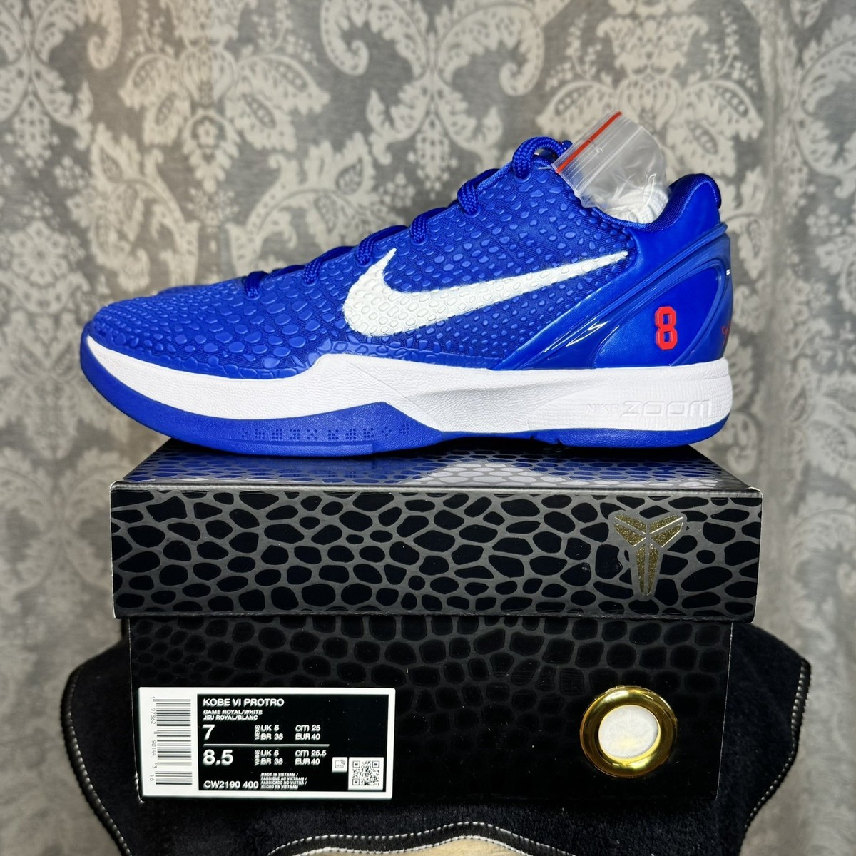 7M / 8.5W Nike Kobe 6 Protro Dodgers CW2190-400 Basketball Shoes 