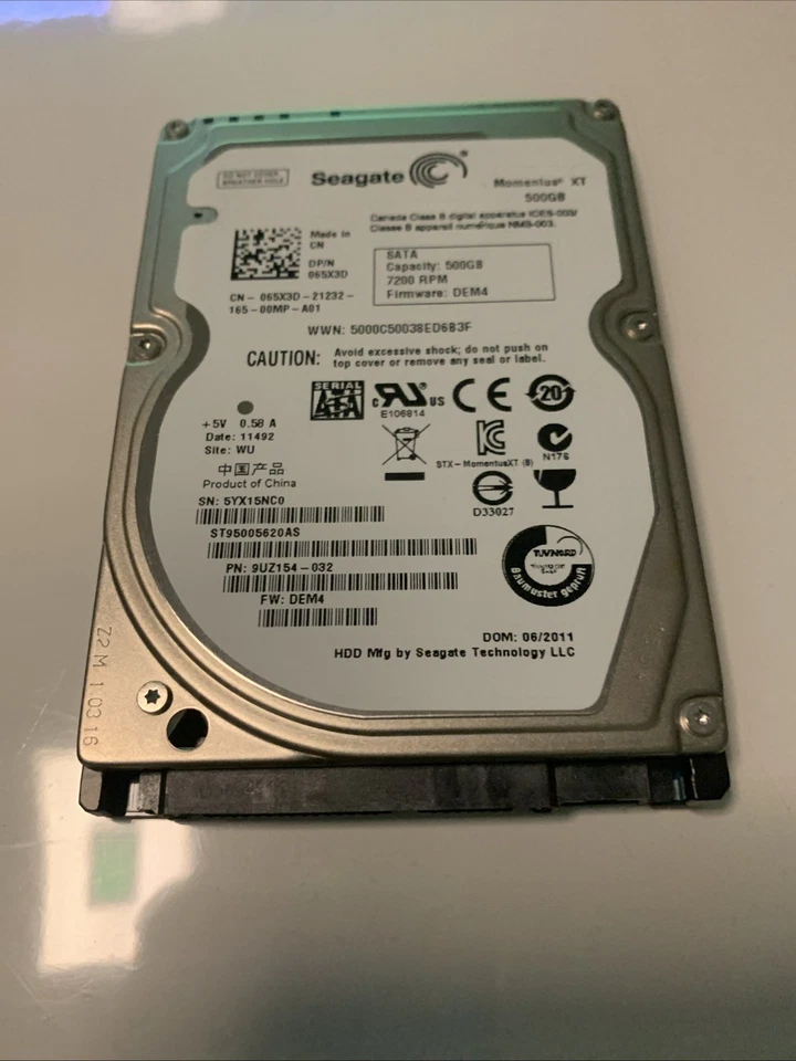 Seagate Momentus 500GB 2,5 Zoll ST95005620AS HDD für Laptop Notebook