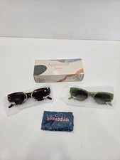 2 Pack  - Trendy Sunglasses for Women Men Vintage Narrow Cateye Metal Snake