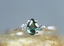 ALEXANDRITE RING- Genuine Color-Change 925 Sterling Silver Diamonds SIZED FREE