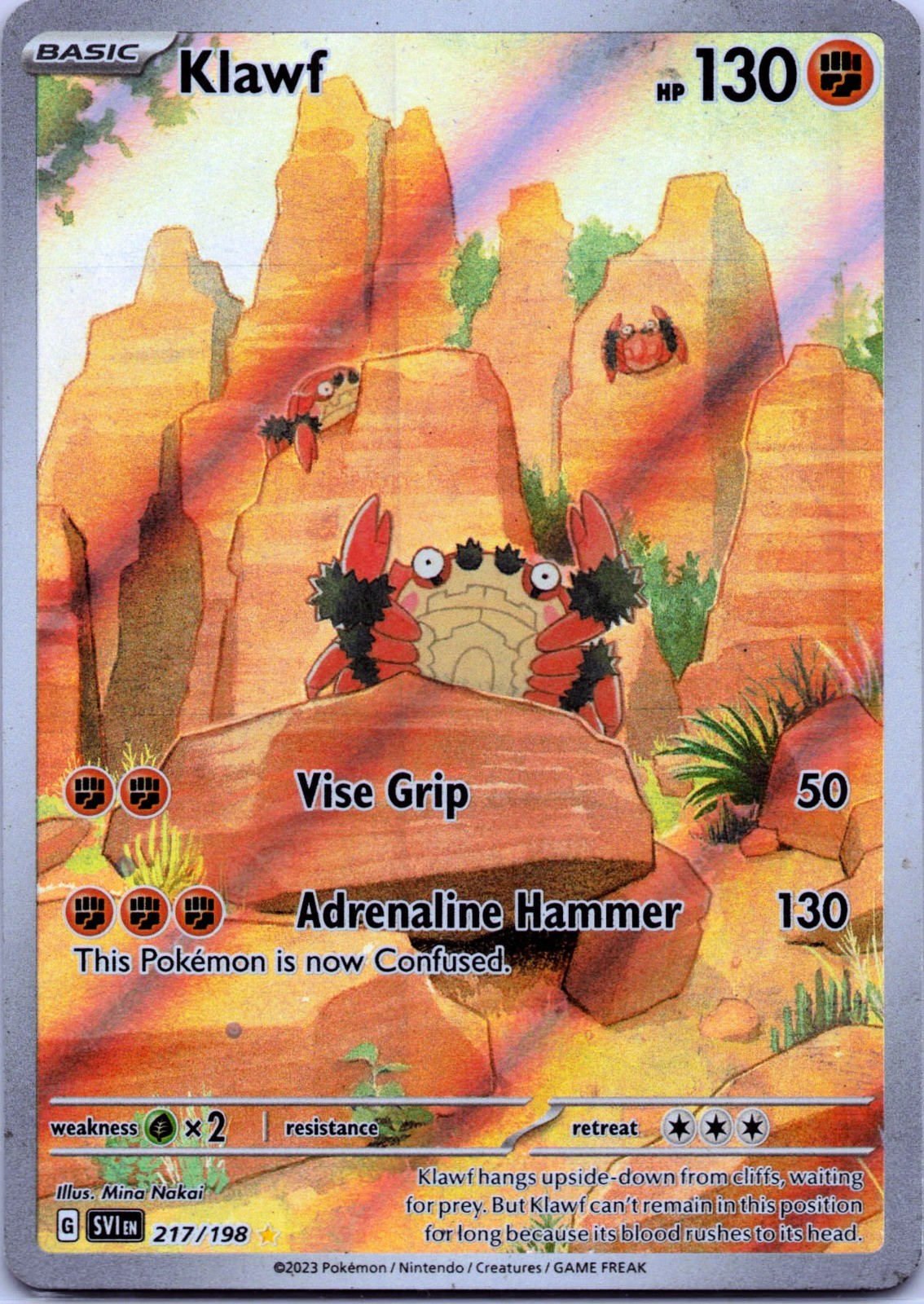 Klawf Holo Illustration Rare SV01: Scarlet & Violet Base Set 217/198 NM