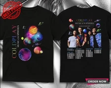 Coldplay Music Of the Spheres Tour 2025 Tour Dates Concert T-Shirt