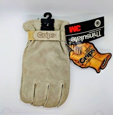 VTG Wells Lamont Grips Men's Sz. L Thermal Insulation Leather Winter Work Gloves