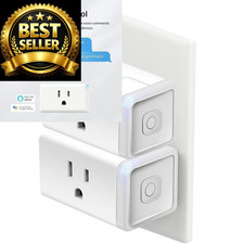 Kasa Smart Plug HS103P2, Home Wi-Fi Outlet Works with 2-Pack, White
