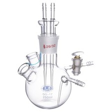 Karl Fischer Pistone Reazione 250ml - 5 Aperture - Vaso Titolazione Laboratorio