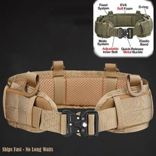 Tactical Battle Belt Set MOLLE Nylon Quick Release Metal Buckle Adjustable
