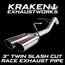 MK7 FORD FIESTA 1.0 ECOBOOST TWIN SLASH CUT 3" INCH TIP SPORTS EXHAUST
