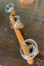 esto art pine brass and perspex Good Quality triple spot light bar Rail vintage