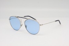 Fashion Unisex metal sunglasses with blue color sun lens in silver frame color.,