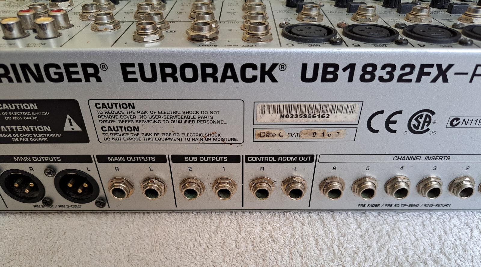 Behringer Eurorack UB1832FXPRO Mixer Mixing Console • For Spares or Repair eBay