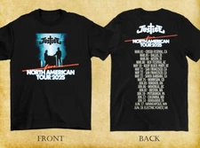 2 sides Justice Band American Tour 2025 Shirt Black Unisex S-5XL