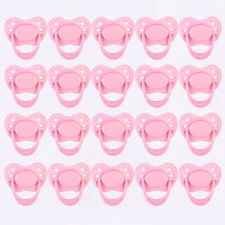 20pcs Pink Magnetic Pacifier Dummy for Reborn Dolls Accessories Inner Magnet DIY