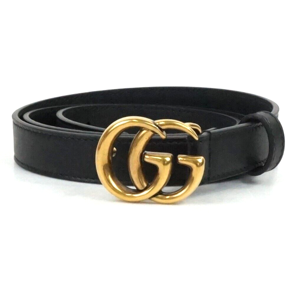 Gucci GG Marmont Logo Buckle Leather Belt 409417 Black Gucci GG Marmont Logo Buckle Leather Belt 409417 Black