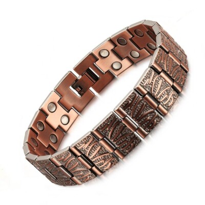 Magnetisches reines Kupfer Gliederarmband mit 38 hochwertigen Magneten, kostenlose UK Lieferung