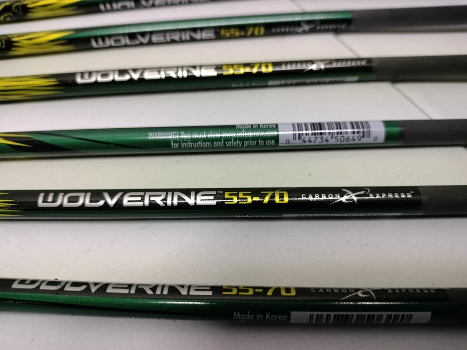 BNEW 7pc 30 Inch ARROWS Carbon Express Wolverine Hunter 55-70 .350 SPINE 55-70LB - Image 3 of 4