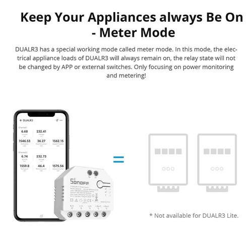 SONOFF WiFi Smart Curtain Switch Module with Power Metering DIY Dual Relay 2-Way - Picture 9 of 14