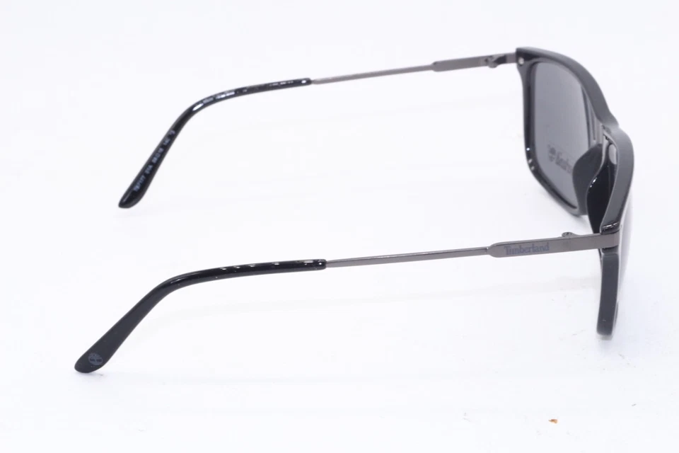 NUEVAS GAFAS DE SOL TIMBERLAND TB7177 01A 14C *3 MARCOS AUTÉNTICOS CUADRADOS NEGROS 58-16 Foto 3 de 4