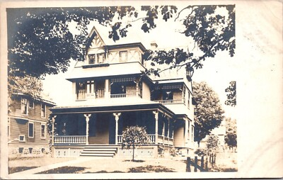#ad #ad Real Photo Postcard Mrs. Mitta Barbers Home in Beaver Dam Wisconsin $10.00