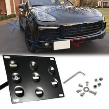 Front Bumper Tow License Plate Mount Bracket Kit For Porsche Cayenne 2011-2017 Front Bumper Tow License Plate Mount Bracket Kit For Porsche Cayenne 2011-2017