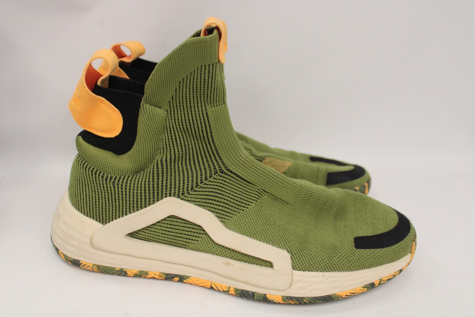 ADIDAS N3xt L3v3l Green Pull On Neoprene Trainers Basketball Boots UK