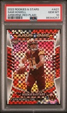 🔵 2022 Panini Rookies & Stars SAM HOWELL Airborne Red Plaid RC #AI-21 PSA 10