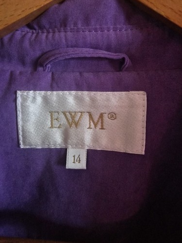 Ladies Purple Jacket Size 14 By EWN Four Button Closure With Two Pockets - Picture 6 of 8