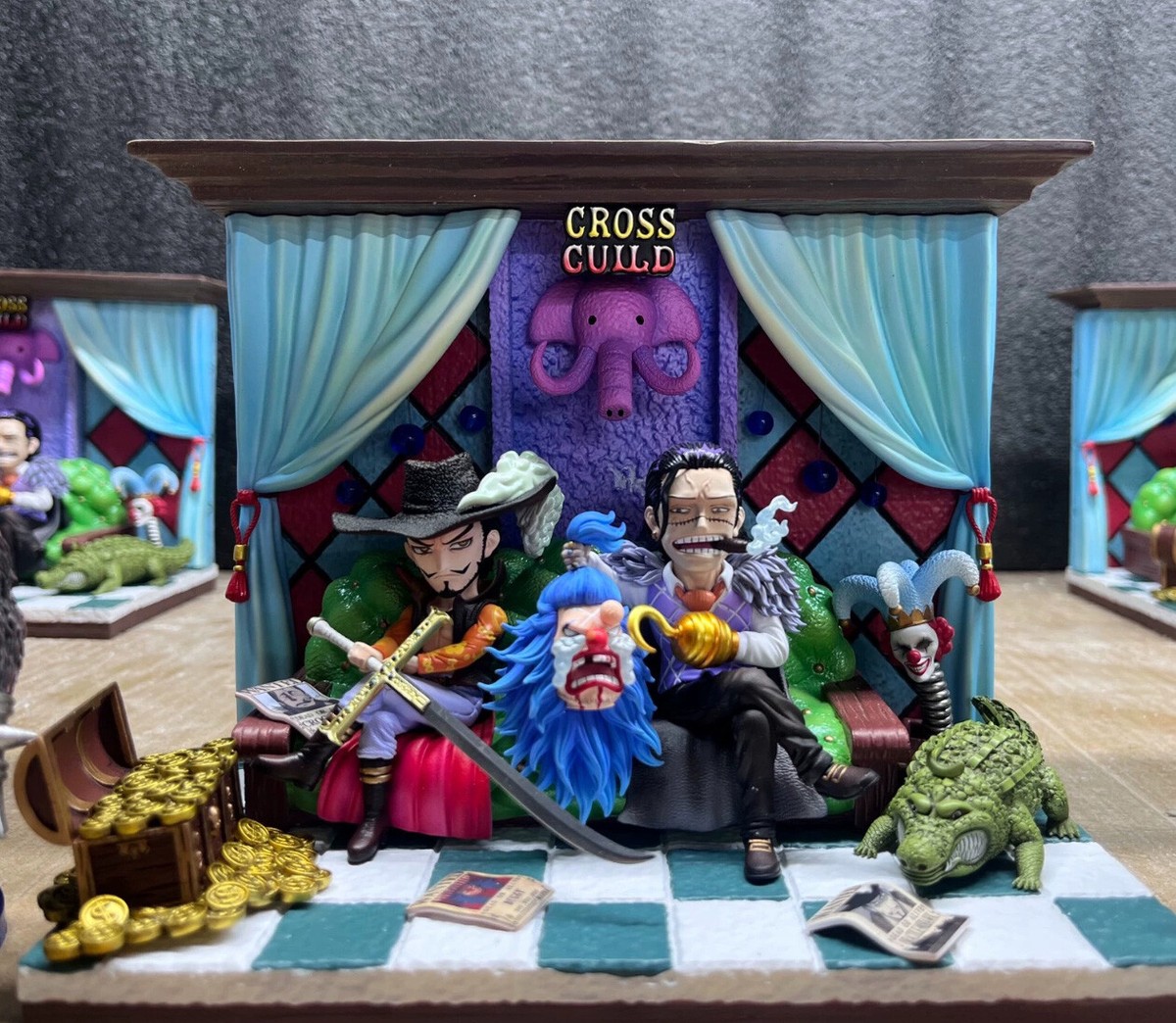 YNA Studio Cross Guild Sir Crocodile Mihawk Buggy Resin Statue