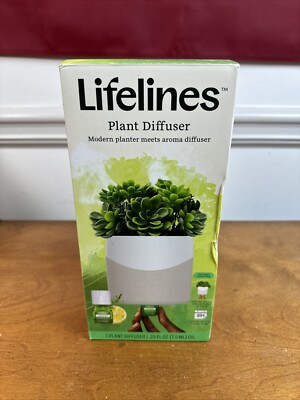Lifelines Plant Diffuser with Essential Oil Blend - Modern Planter, Succulent...