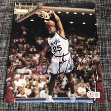 NICK ANDERSON SIGNED AUTOGRAPH 8X10 PHOTO ORLANDO MAGIC BAS BECKETT COA
