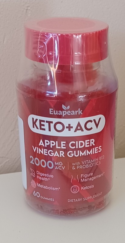 Euapeark Keto + ACV Apple Cider Vinegar Gummies 2000 MG ACV 60 Gummies Sealed