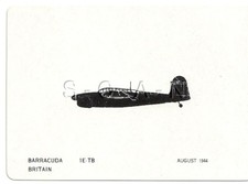 WWII Double Sided Recognition Photo Card- Barracuda- TB- Airplane- Aug 1944 #2