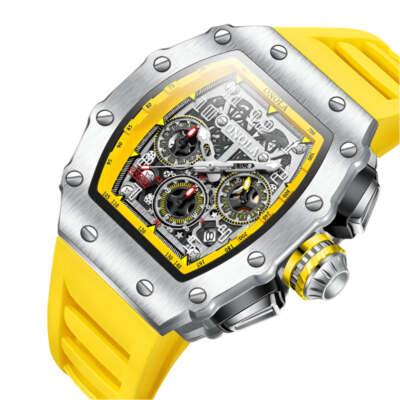 Herren Quarzuhr Multifunktion Sport Wasserdicht Leuchtend