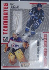 2005-06 SIDNEY CROSBY/FLEURY ITG PATCH OF 2004 TEAM CANADA WORLD JUNIOR #/5