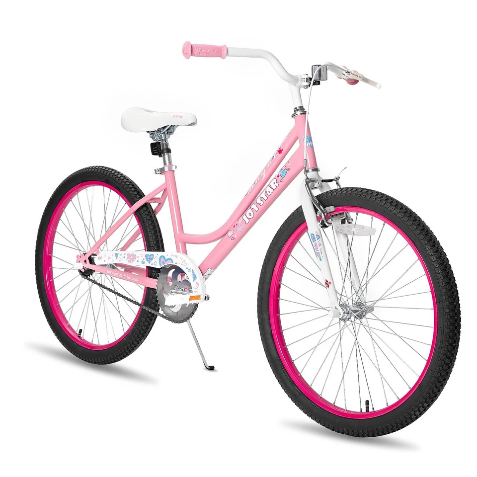 JOYSTAR Kids Bike Age 8-12 Years Old 24 Inch Training Wheels basket girls gift - Image 3 of 4