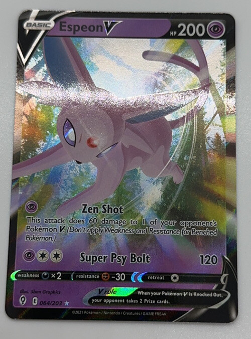 2021 Pokemon TCG Evolving Skies Espeon V 064/203 Near Mint