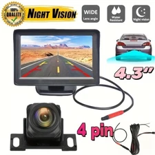 4.3 "Display Backup Camera Car Rear View HD  Parking Reverse CAM US