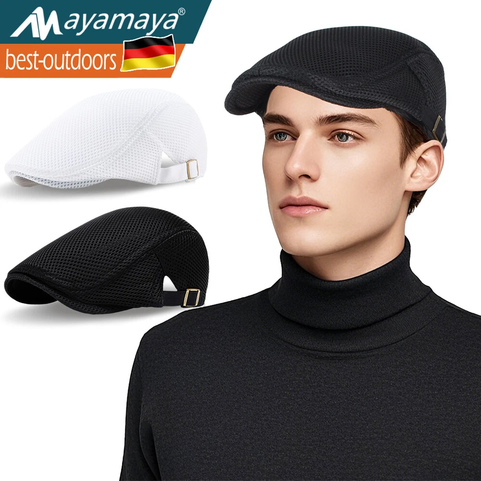 BEST-OUTDOORS Herren Barett Hut Gatsby Schiebermütze Golfmütze Cabbie Kappe Golf Hüte Flatcap