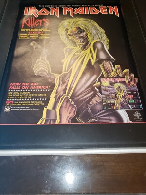 Iron Maiden Killers Rare Original Promo Poster Ad Framed! | eBay