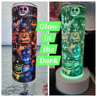 FNAF Five Nights At Freddys GLOW IN THE DARK Gaming Cup Mug Tumbler 20oz , Gift