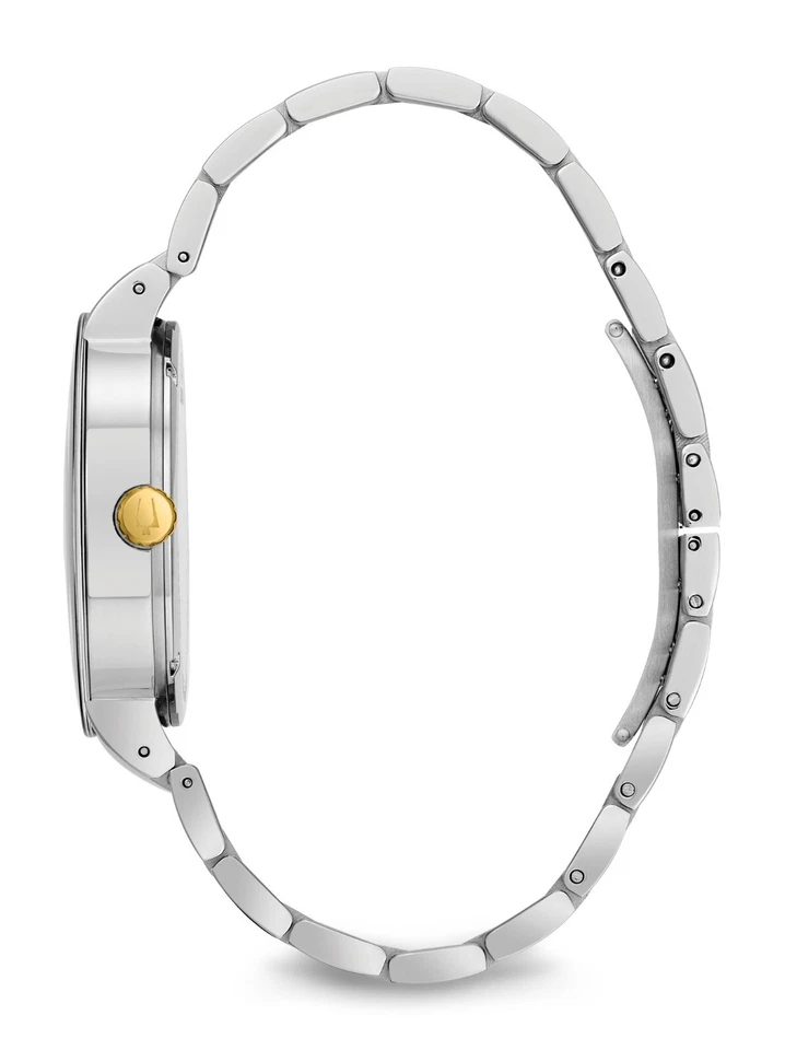 宝路华男士腕表Modern Day Date石英表银色不锈钢腕表40毫米98C123 — 第 3/4 张图片