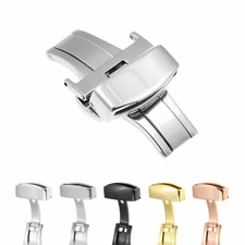 StrapsCo Butterfly Deployant Deployment Clasp Watch Band Strap Buckle