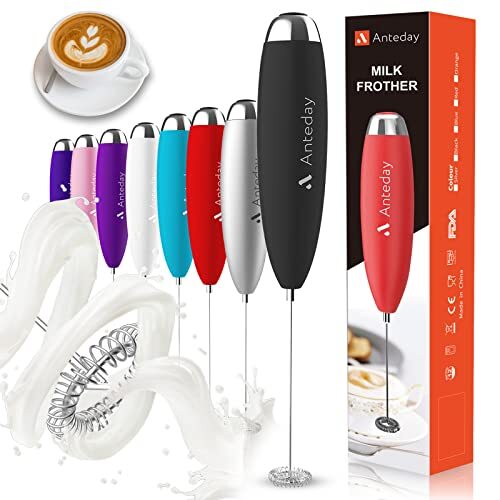 Milk Frother Frother for Coffee Frother Handheld - Black-image