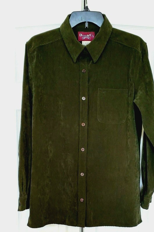 Denim & Co. Jeanswear Women's Faux Suede Stretch Top Sz. S