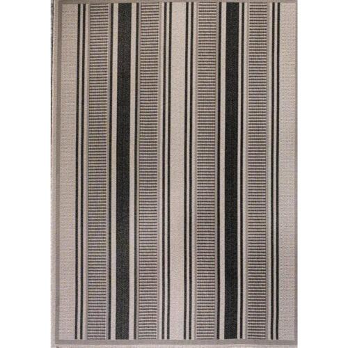 Jonathan Y Outdoor Rugs 120"Lx94"W Haynes Modern Double Stripe Rectangle Black - Picture 2 of 10